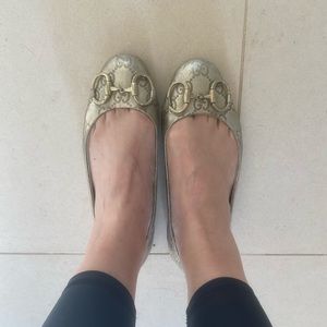 GUCCI LEATHER HORSE BIT ballet flats  SIZE 6